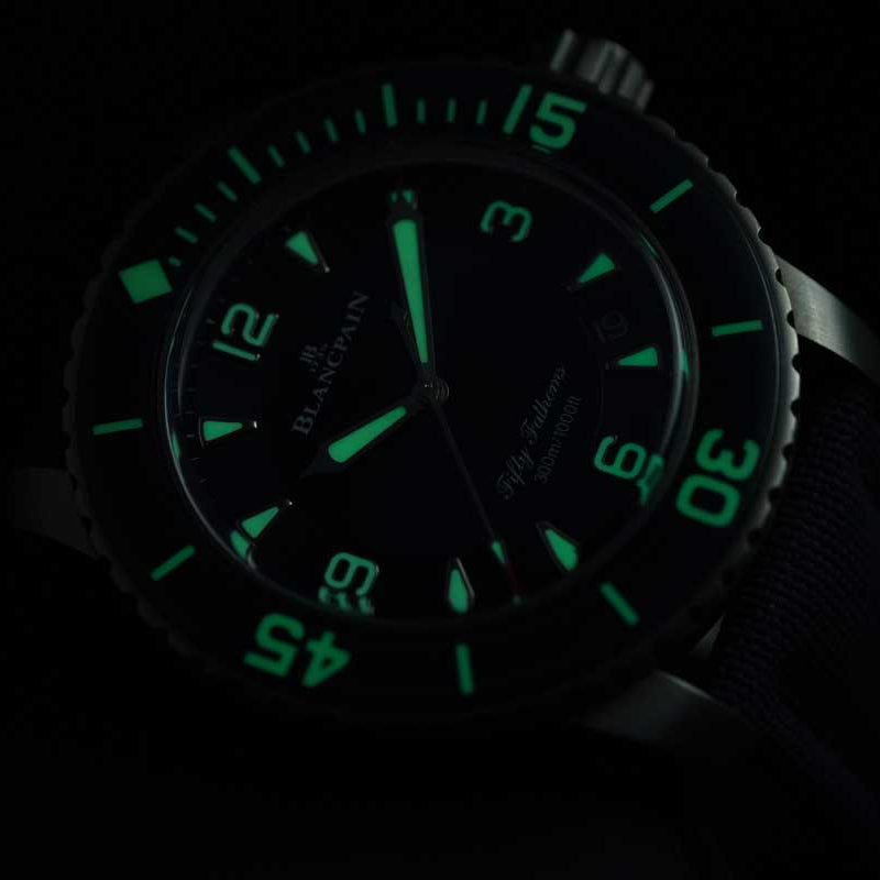 Blancpain Fifty Fathoms Automatique 5015-12B40-O52A – Titanium | Blue Dial | 45mm | Full Set