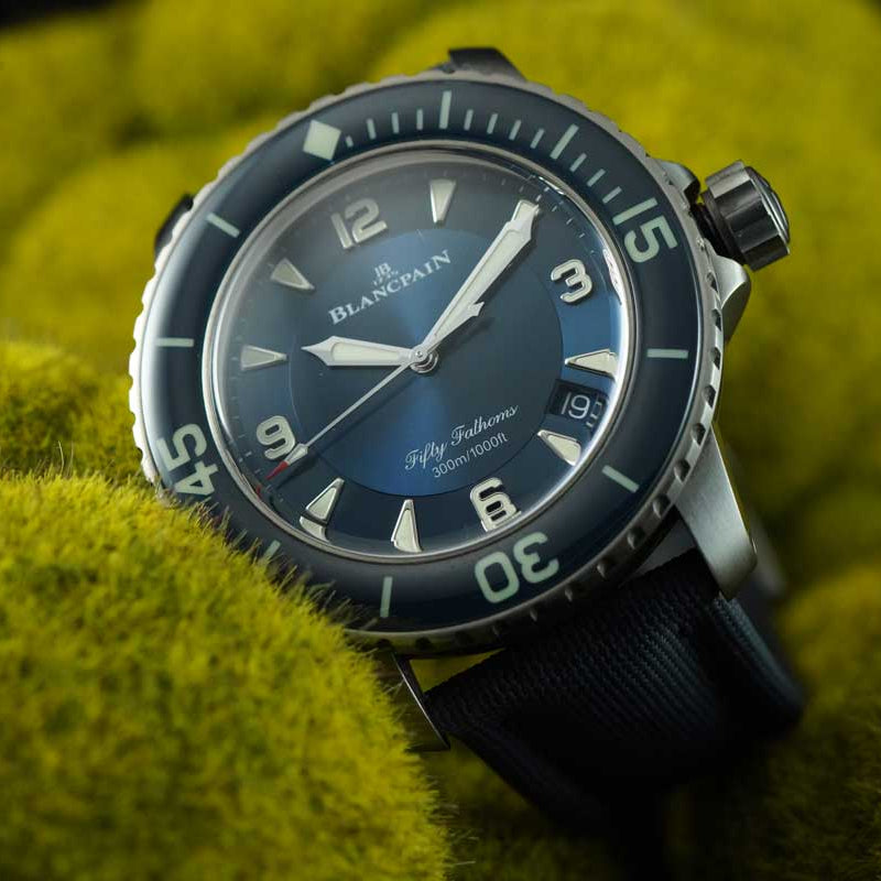 Blancpain Fifty Fathoms Automatique 5015-12B40-O52A – Titanium | Blue Dial | 45mm | Full Set