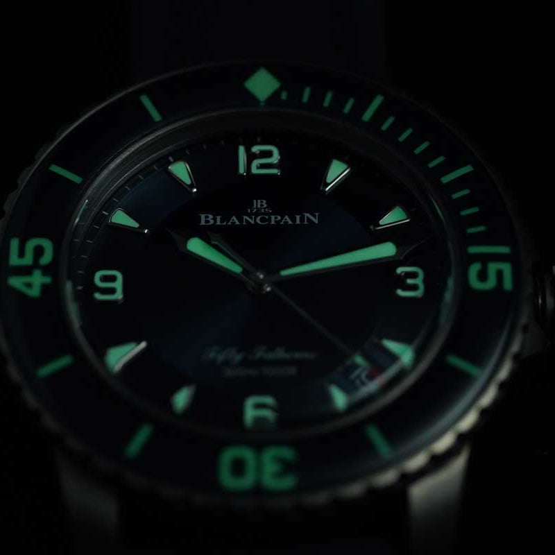 Blancpain Fifty Fathoms Automatique 5015-12B40-O52A – Titanium | Blue Dial | 45mm | Full Set