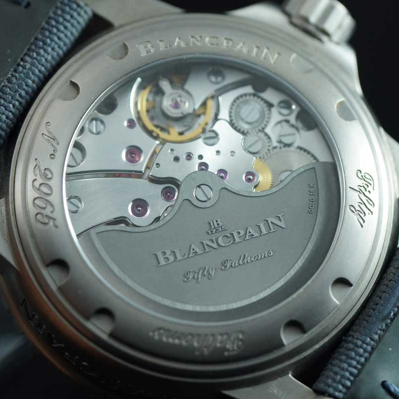 Blancpain Fifty Fathoms Automatique 5015-12B40-O52A – Titanium | Blue Dial | 45mm | Full Set