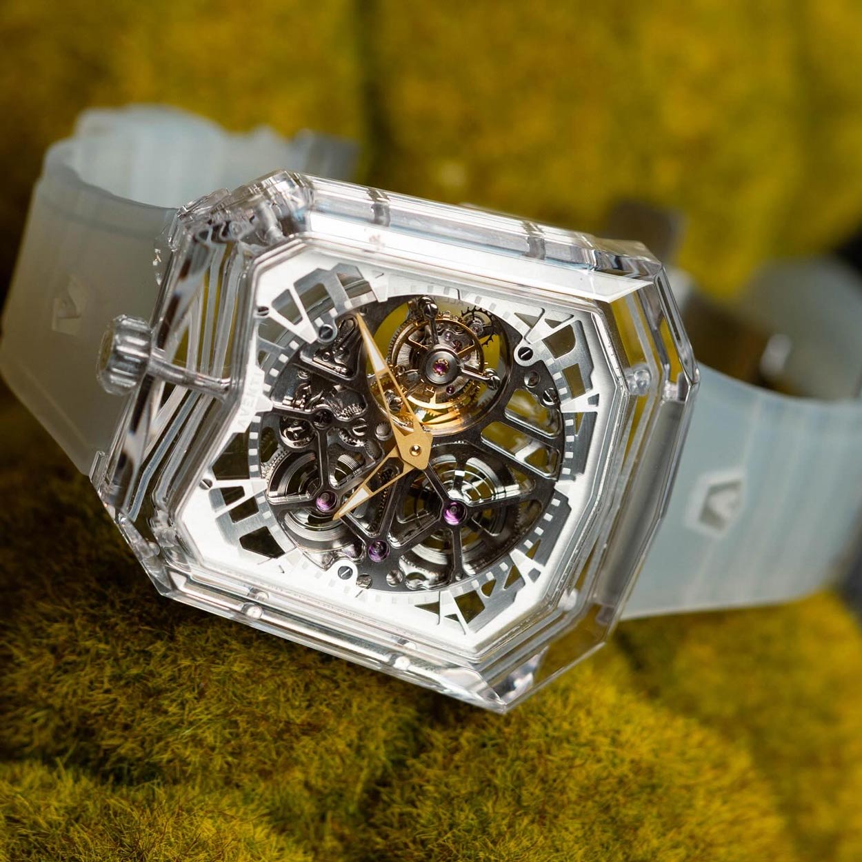 AVENTI A11 Sapphire Tourbillon Skeleton All Sapphire Case Box Pape