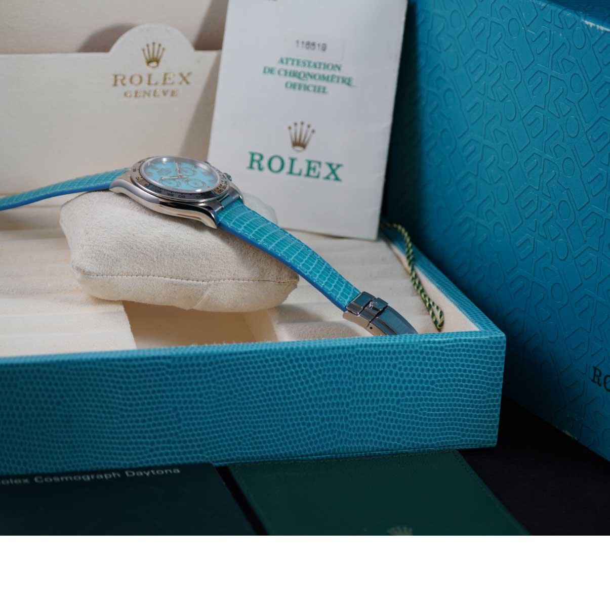Rolex Daytona Beach Edition Rare Blue Roman Dial 116519 Complete Set | Preowned