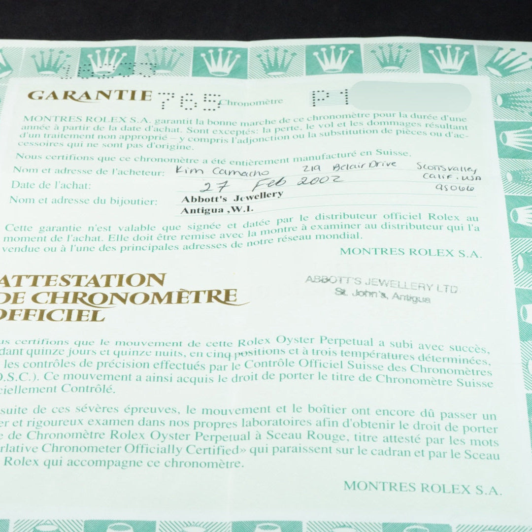 Rolex Datejust 36mm 16233 Ivory Pyramid Dial - Box & Papers RARE 2002/ MINT