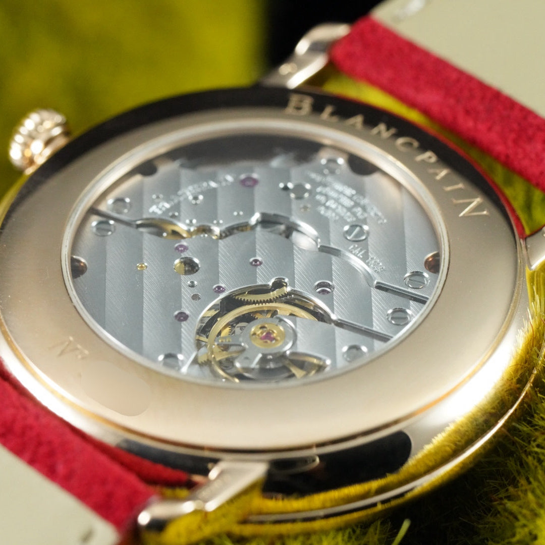 Blancpain Villeret Ultra-Slim Full set Unworn Red suede strap