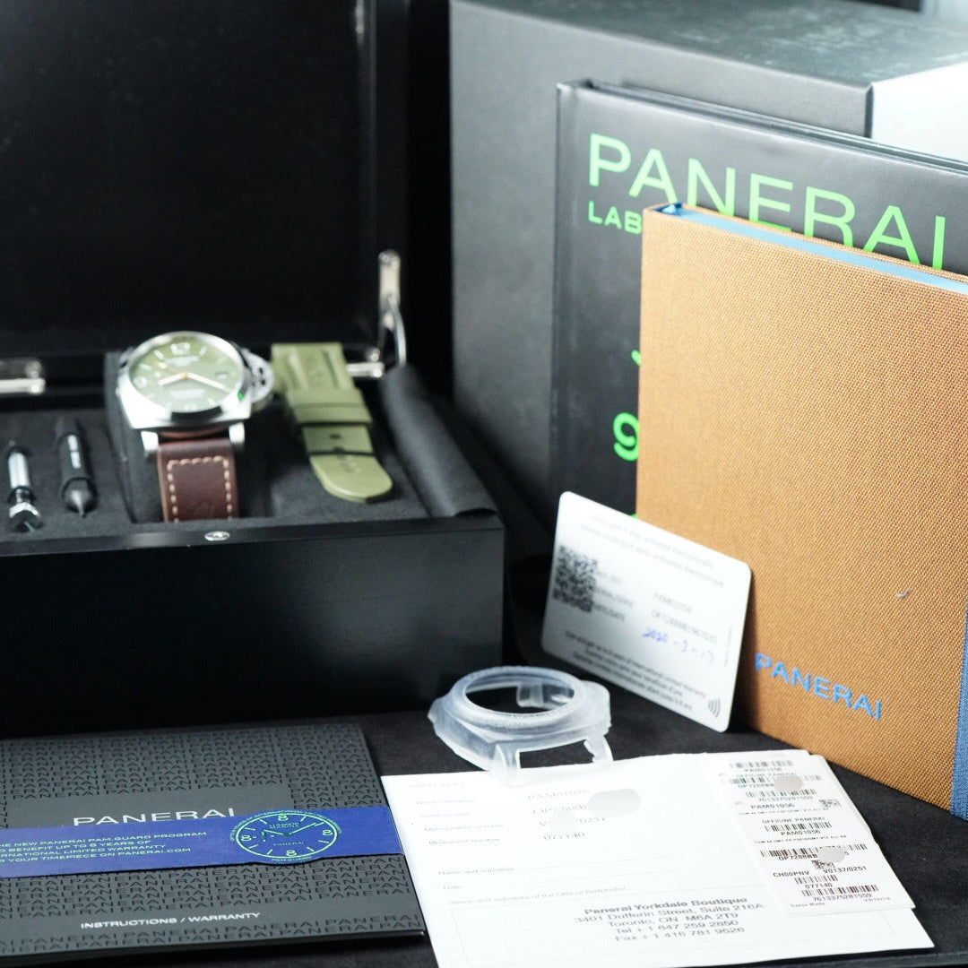 Panerai Luminor GMT PAM01056 Mahendra Singh Dhoni Green Dial Limited Edition Box & Papers