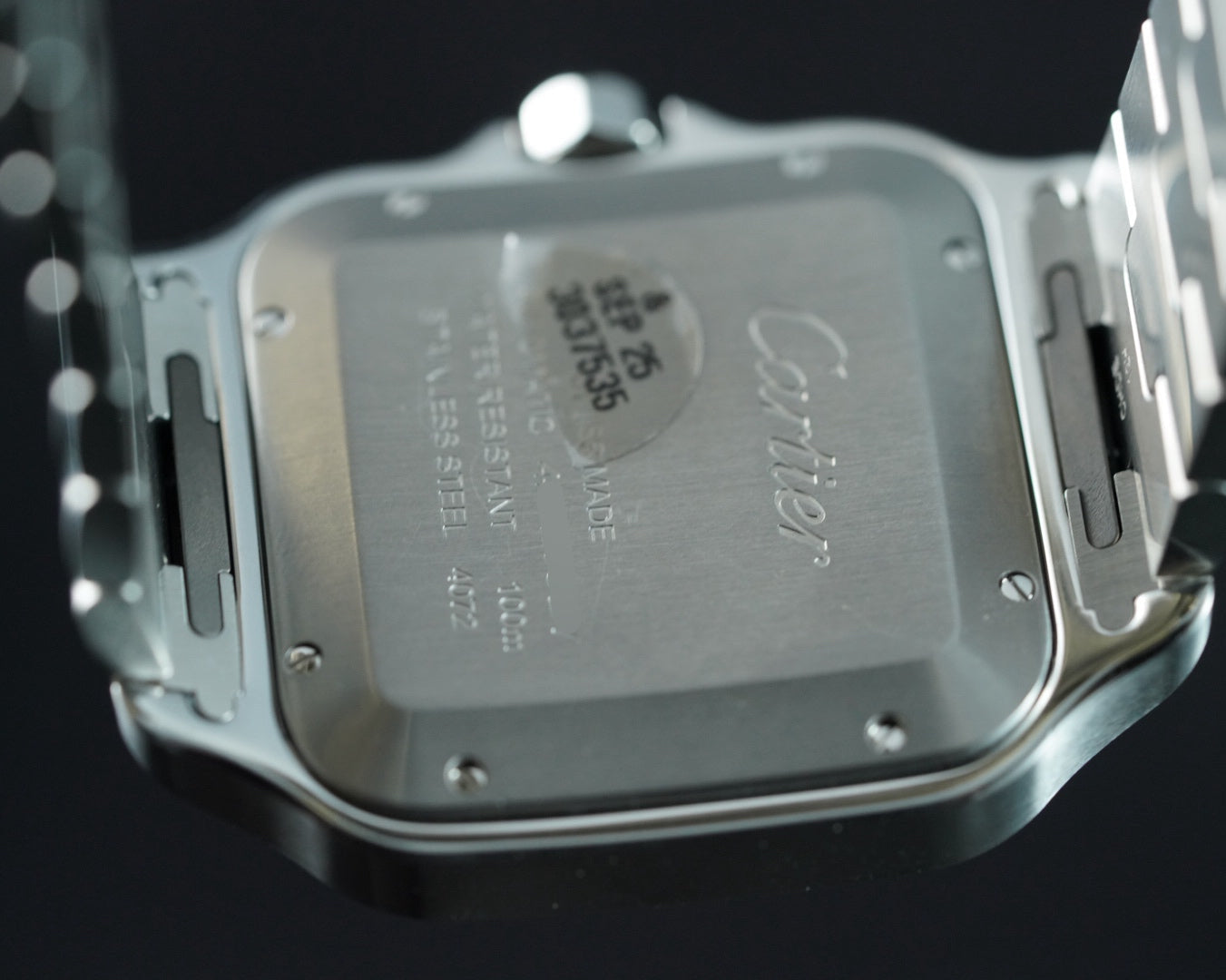 Cartier Santos de Cartier WSSA0062 Large Green Dial Box And Papers | Preowned