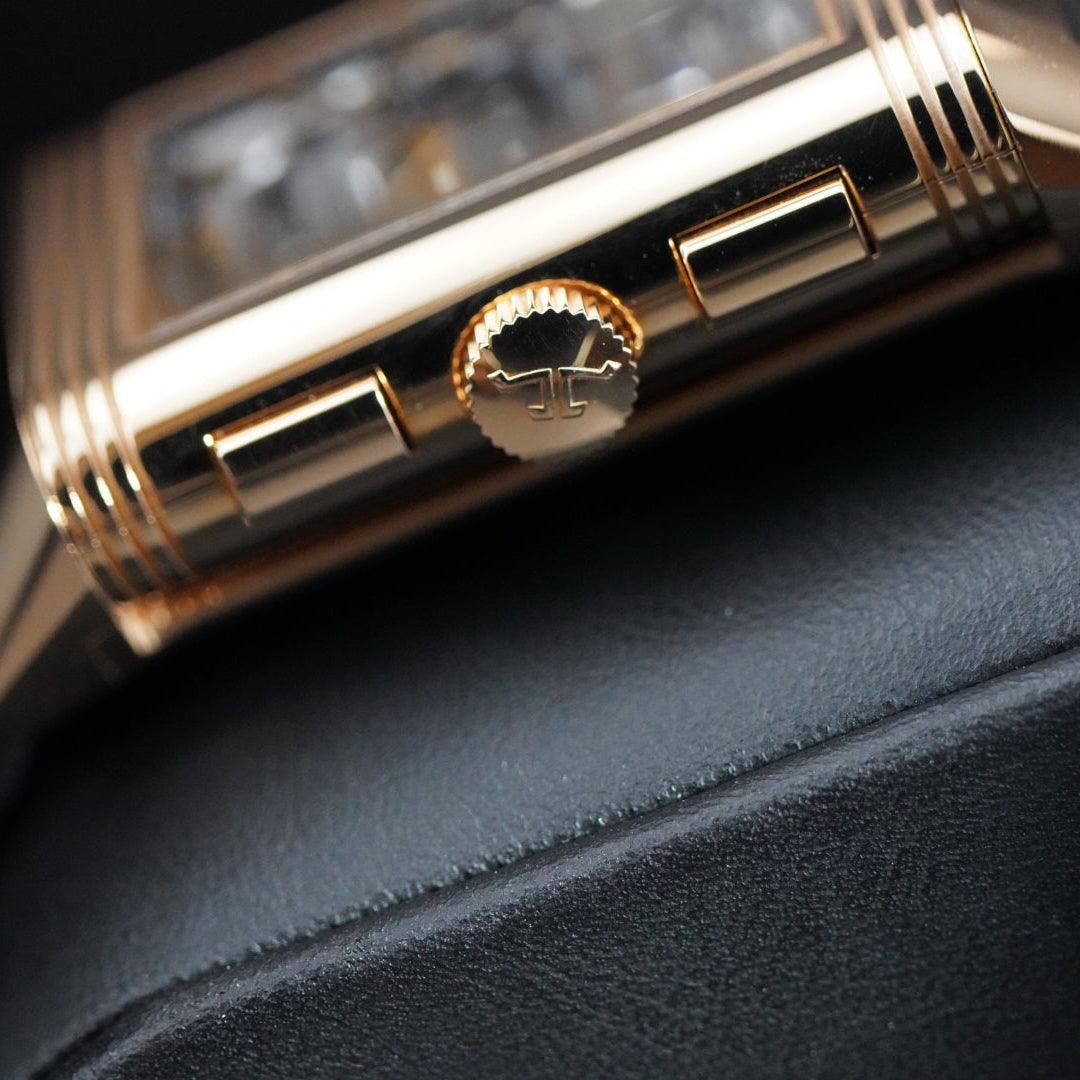 JLC Reverso Tribute Chronograph Q389257J Rose Gold