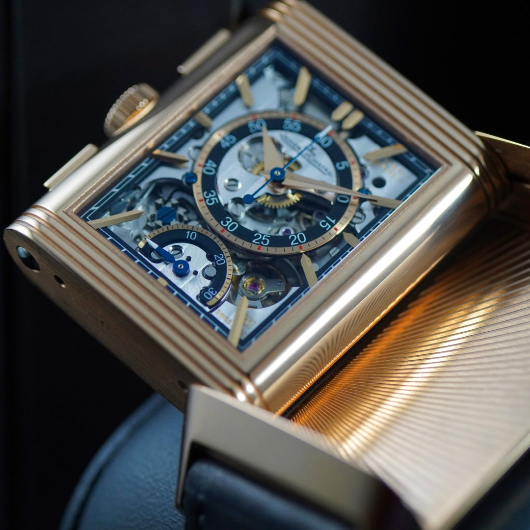 JLC Reverso Tribute Chronograph Q389257J Rose Gold