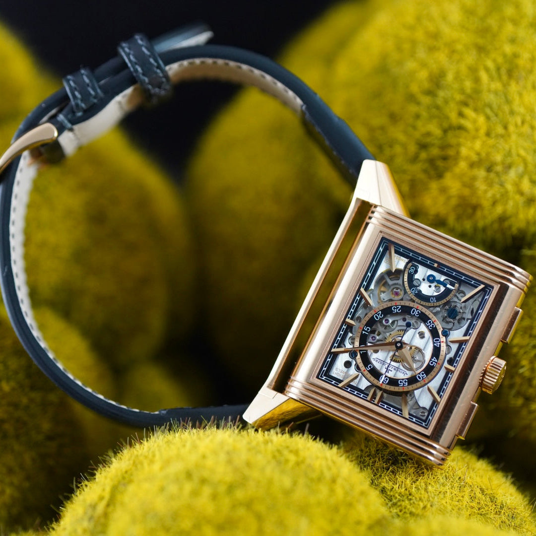 JLC Reverso Tribute Chronograph Q389257J Rose Gold