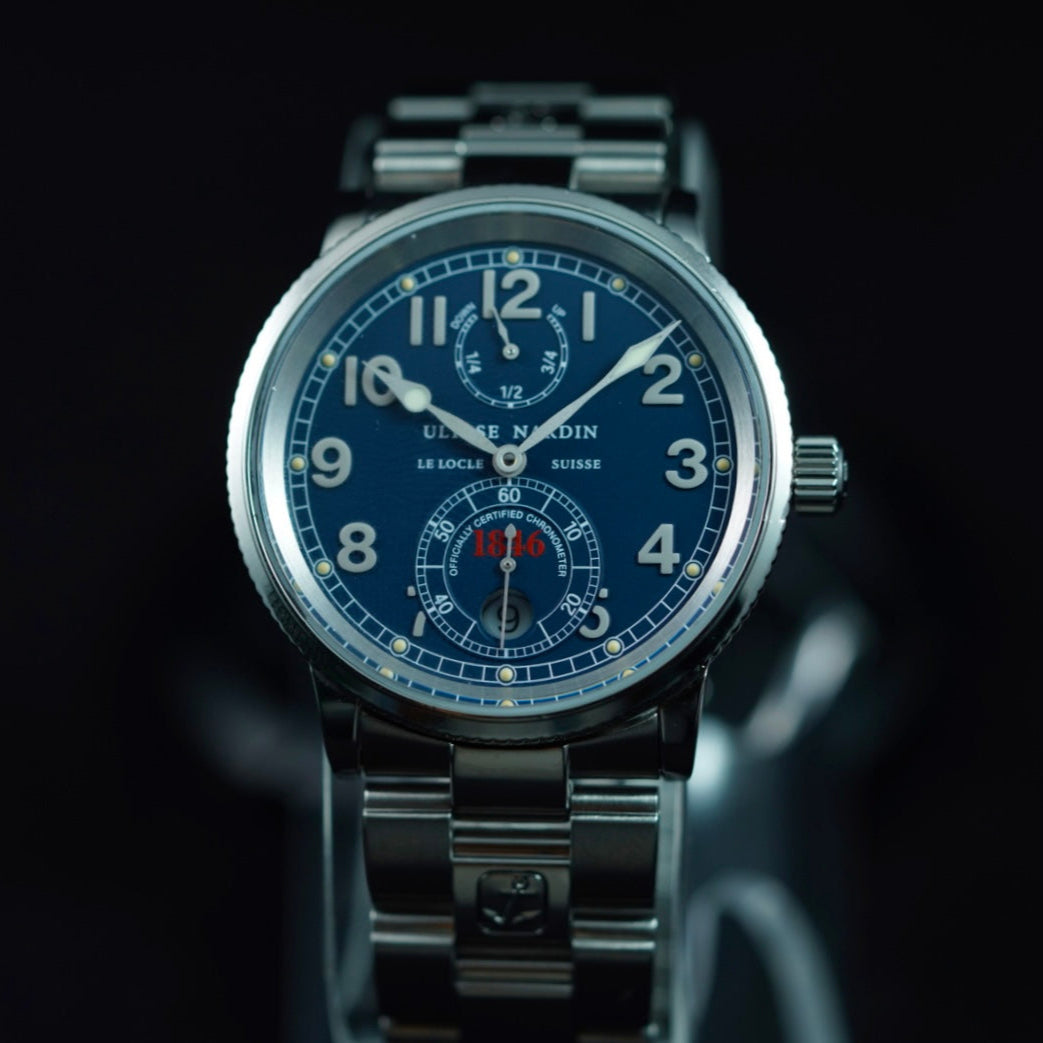 Ulysse Nardin Marine Chronometer 263-22 Blue Dial Rare Complete Box & Papers | Preowned