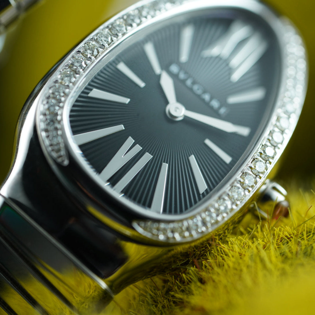 Bvlgari Serpenti SP 35 S 102824 AM Diamonds Single Spiral Black Dial Unworn 2021