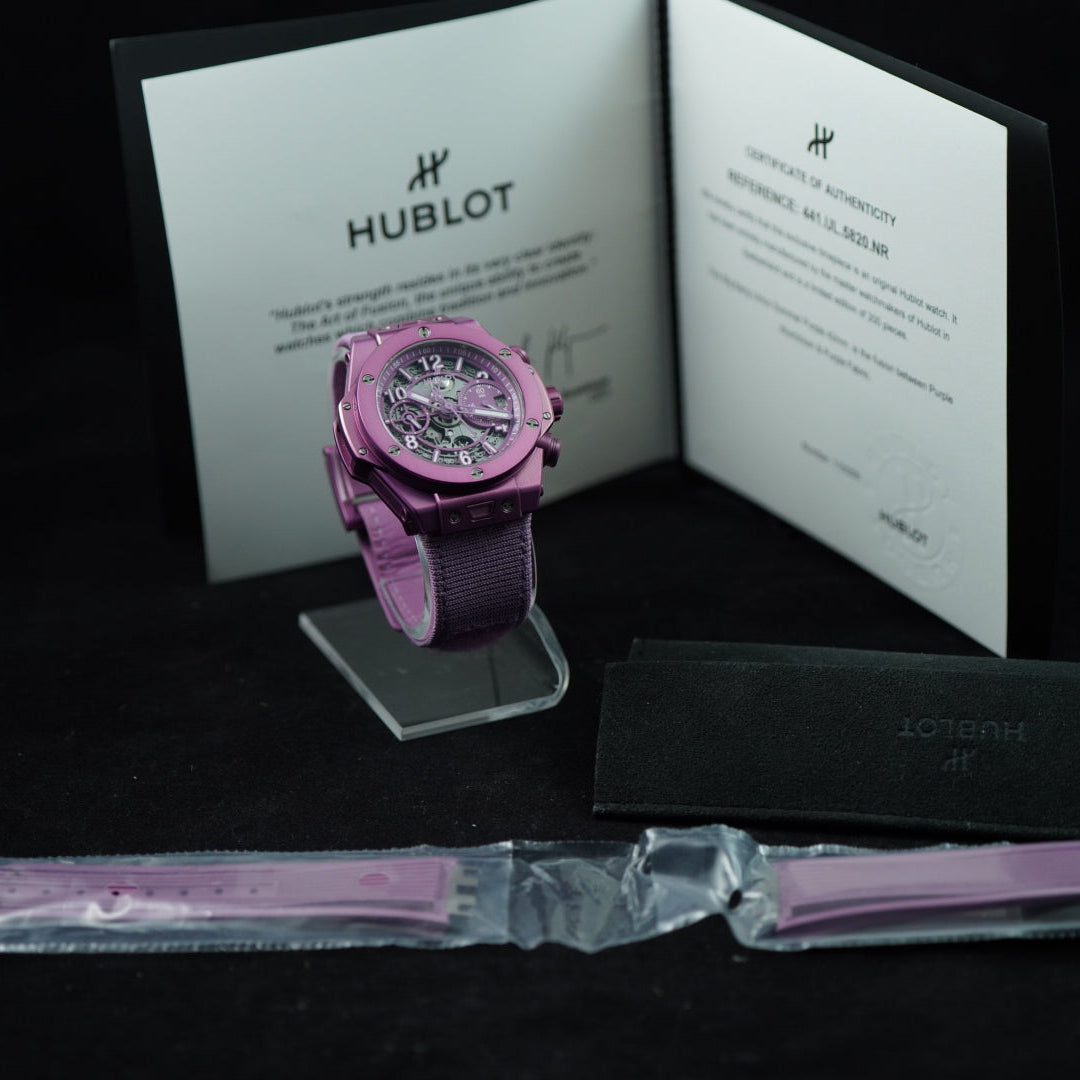 Hublot Big Bang Unico Summer Purple 42mm 441.UL.5820.NR 2022 E-Warranty | Preowned