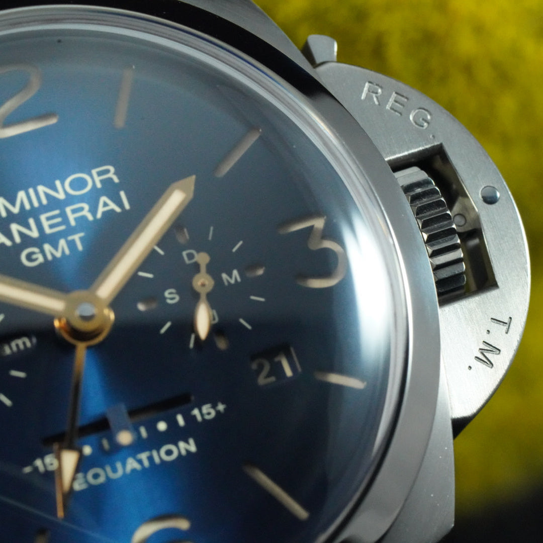 Panerai Luminor 1950 PAM00670 PAM 670 Equation Of Time 8 Days GMT Blue Dial 2021