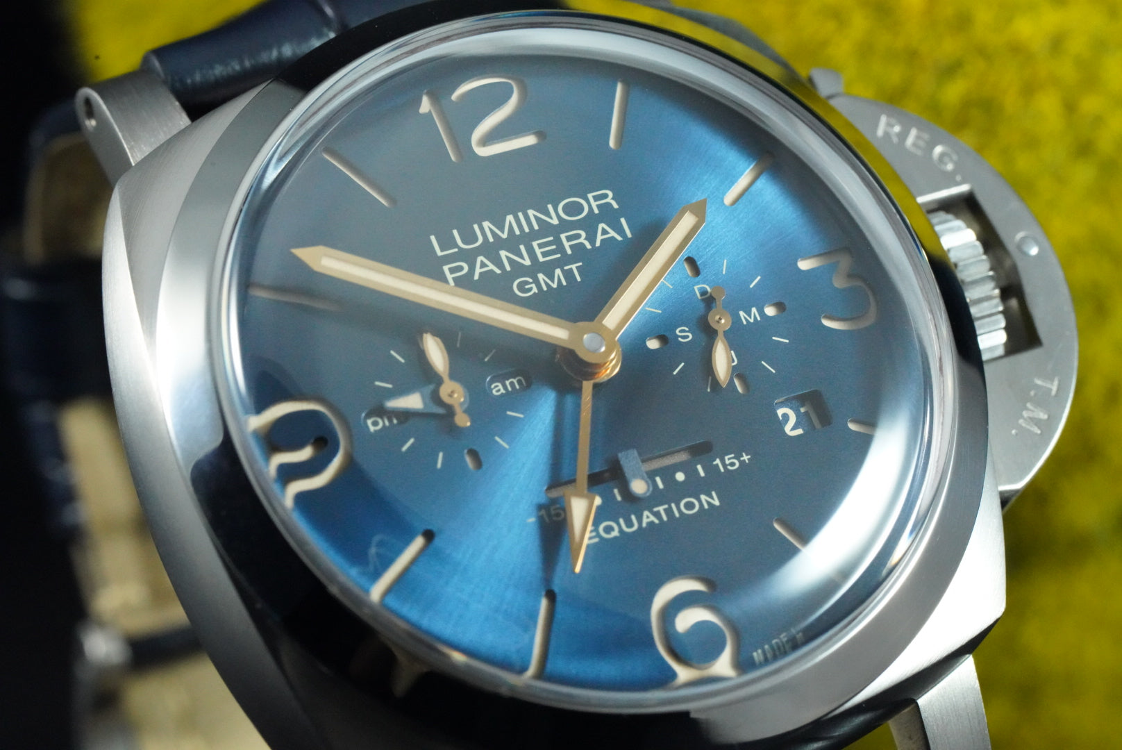 Panerai Luminor 1950 PAM00670 PAM 670 Equation Of Time 8 Days GMT Blue Dial 2021