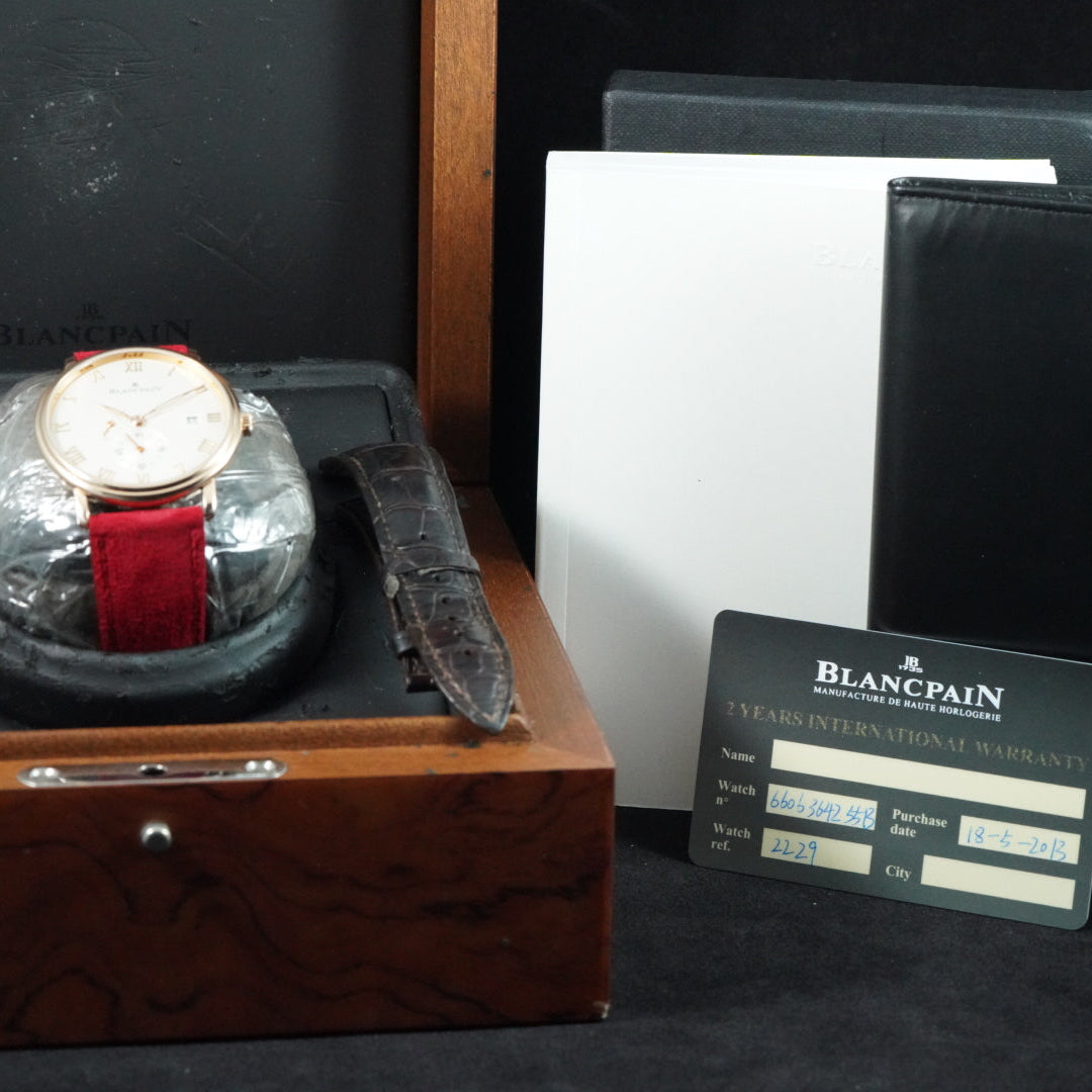 Blancpain Villeret Ultra-Slim Full set Unworn Red suede strap