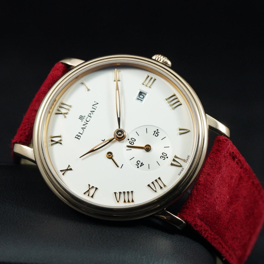 Blancpain Villeret Ultra-Slim Full set Unworn Red suede strap