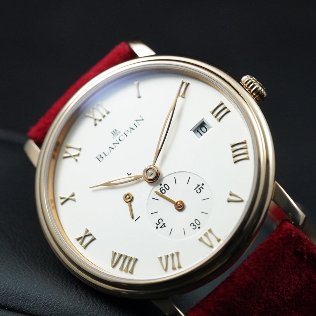 Blancpain Villeret Ultra-Slim Full set Unworn Red suede strap