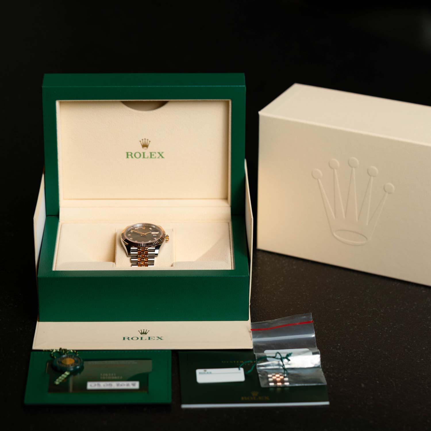 Rolex Datejust 41mm 126331 Rose Gold Fluted Bezel Chocolate Diamond Dial 2023 | Preowned