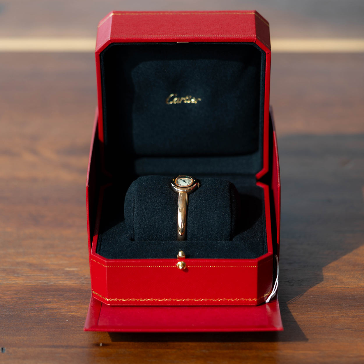 Cartier Baignoire Rose Gold White Roman Dial Size 16 Unworn