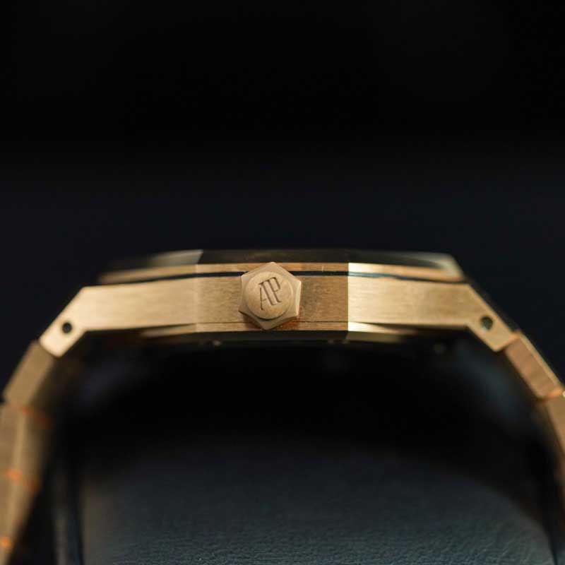 Audemars Piguet Royal Oak 15551or 37mm Rose Gold Blue Dial Factory Diamond Bezel 2026 Box & Papers