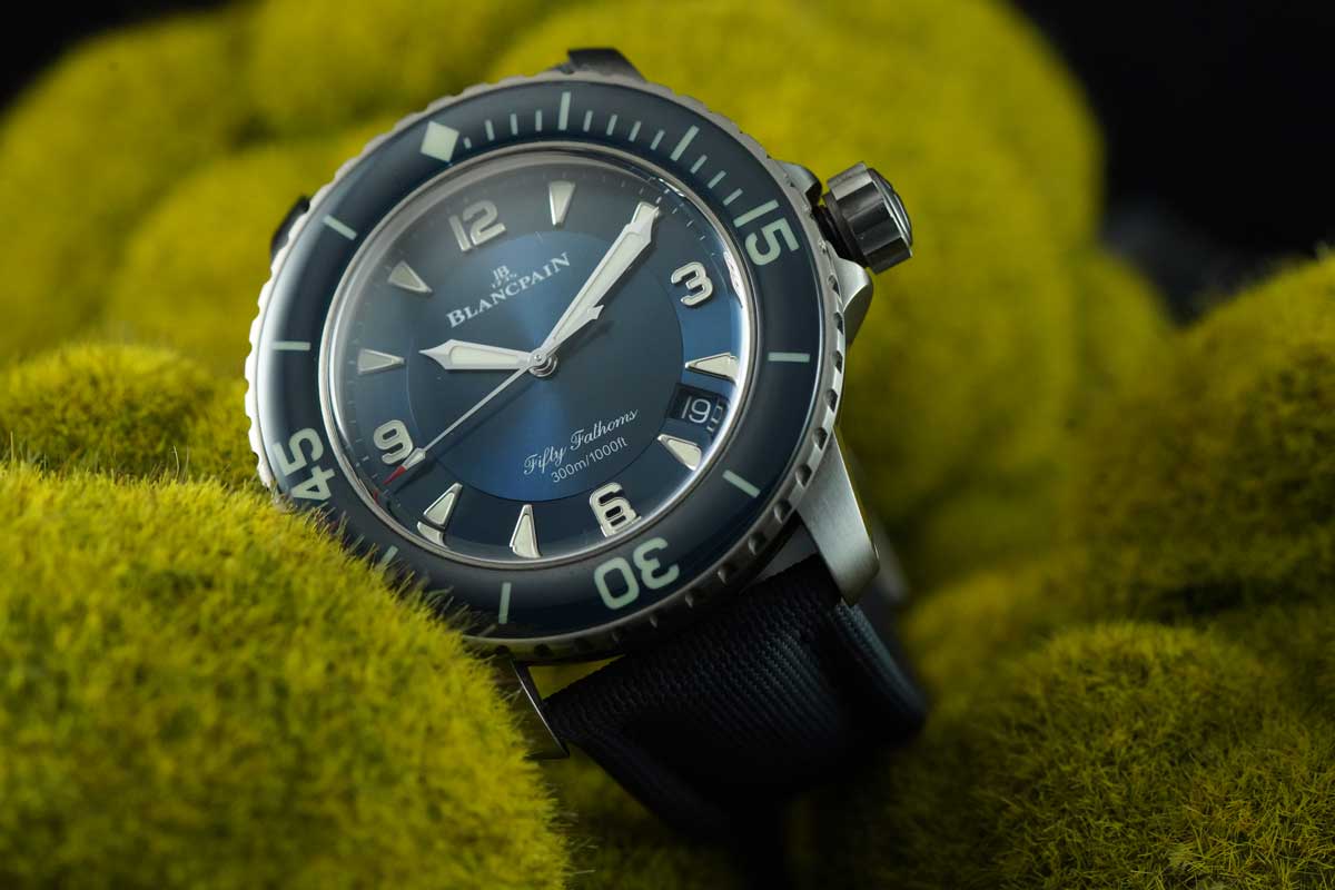 Blancpain Fifty Fathoms Automatique 5015-12B40-O52A – Titanium | Blue Dial | 45mm | Full Set