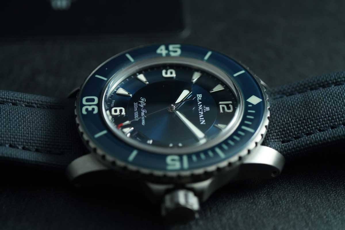 Blancpain Fifty Fathoms Automatique 5015-12B40-O52A – Titanium | Blue Dial | 45mm | Full Set