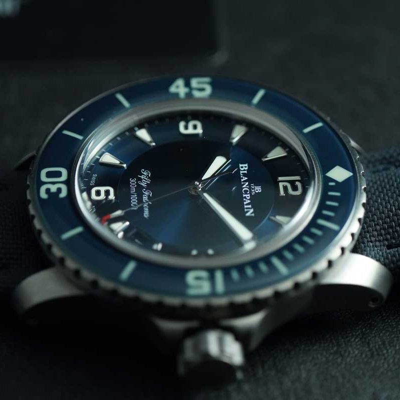Blancpain Fifty Fathoms Automatique 5015-12B40-O52A – Titanium | Blue Dial | 45mm | Full Set