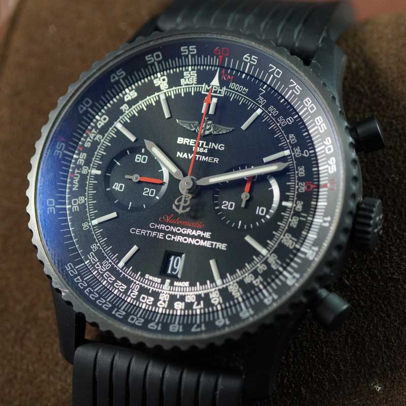 Breitling Navitimer 01 Chronograph BlackSteel 46mm MB012822 Complete Set 2019