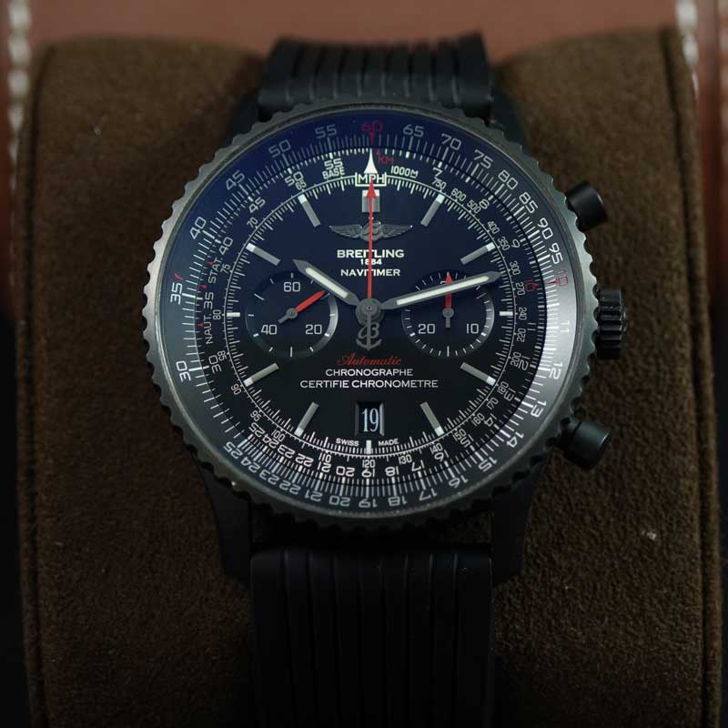 Breitling Navitimer 01 Chronograph BlackSteel 46mm MB012822 Complete Set 2019