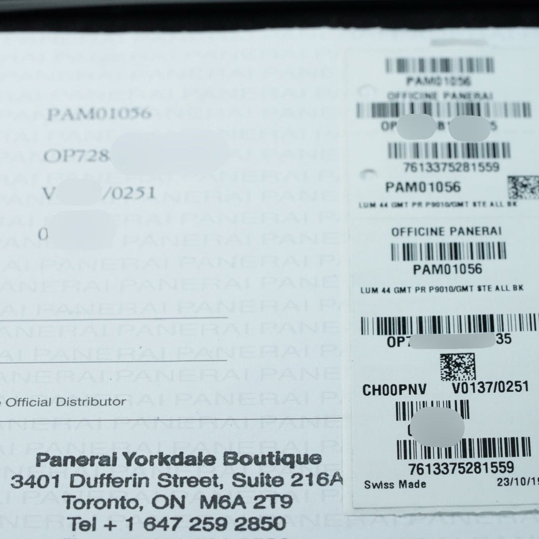 Panerai Luminor GMT PAM01056 Mahendra Singh Dhoni Green Dial Limited Edition Box & Papers
