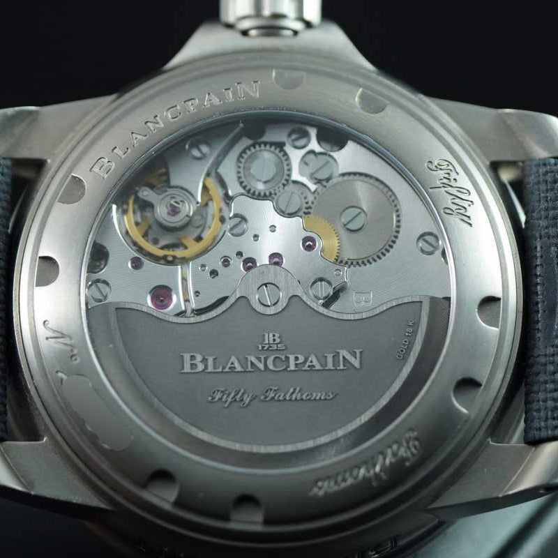 Blancpain Fifty Fathoms Automatique 5015-12B40-O52A – Titanium | Blue Dial | 45mm | Full Set