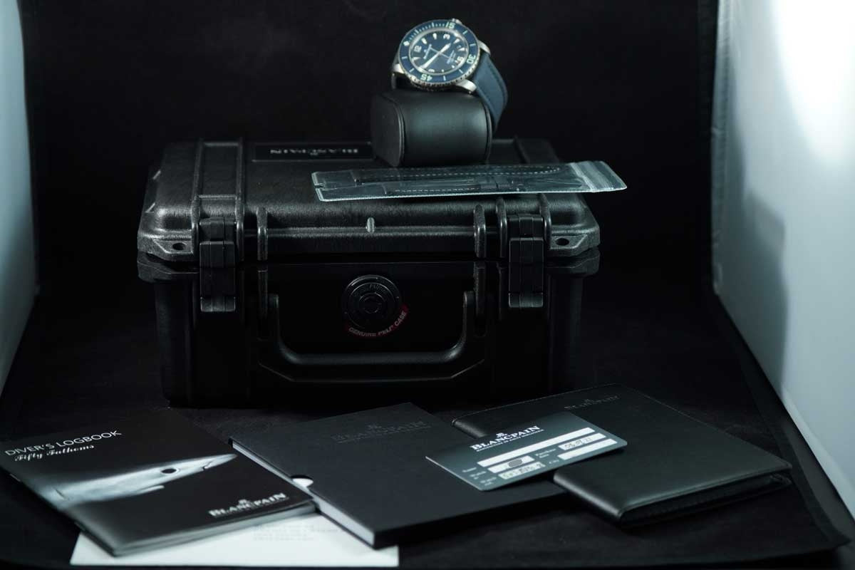 Blancpain Fifty Fathoms Automatique 5015-12B40-O52A – Titanium | Blue Dial | 45mm | Full Set