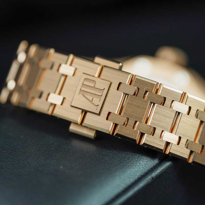 Audemars Piguet Royal Oak 15551or 37mm Rose Gold Blue Dial Factory Diamond Bezel 2026 Box & Papers