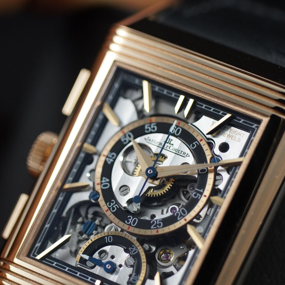 JLC Reverso Tribute Chronograph Q389257J Rose Gold