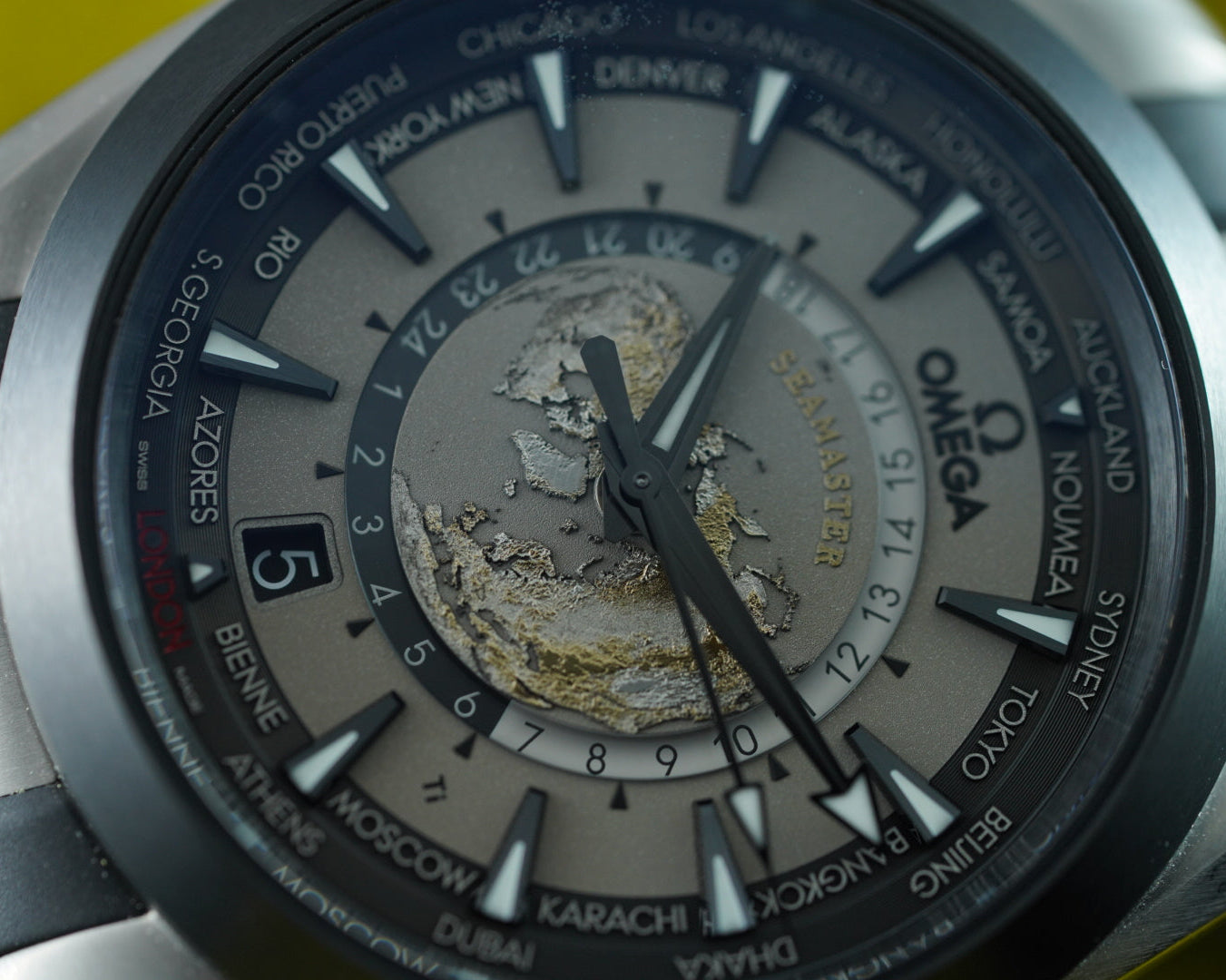 Omega Seamaster Aqua Terra Worldtimer 43mm Titanium 2024 Box & Papers | Preowned