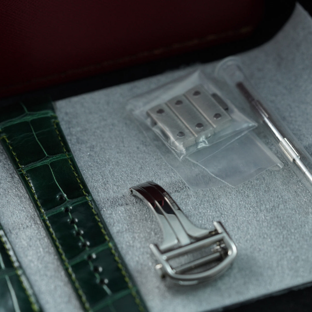 Cartier Santos de Cartier WSSA0062 Large Green Dial Box And Papers | Preowned