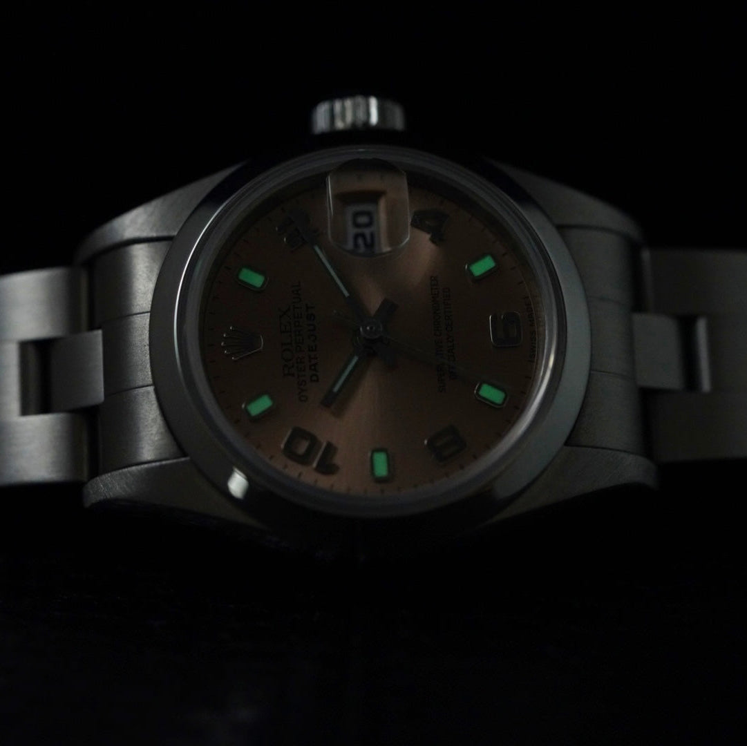 Rolex Datejust Ladies 78240 31mm Stainless Steel Pink Salmon Arabic Dial